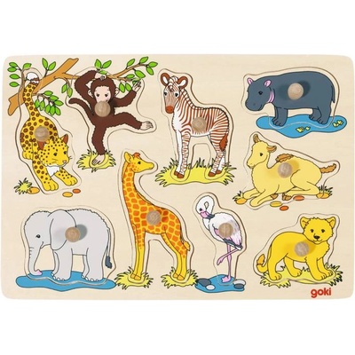 Goki Puzzle Goki African Baby Animals Lift Out (57829)