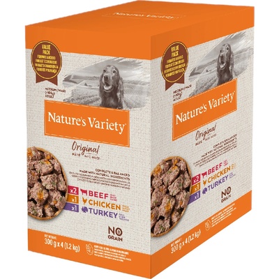 Nature's Variety Original Paté No Grain Medium or Maxi Adult mix 8 x 300 g