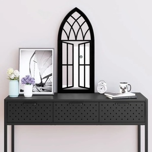 vidaXL Огледало, черно, 70x30 см, желязо, за употреба на закрито (3093534)