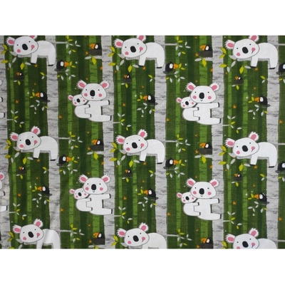 Bavlnený úplet - Koala jersey 200g - zelená