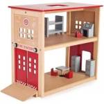 Bigjigs Toys - Дървена пожарна станция (T0409)