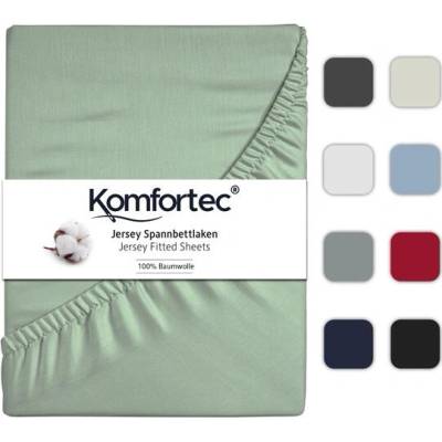 Komfortec Prostěradlo jersey vypasované 100% bavlna zelené 90x200