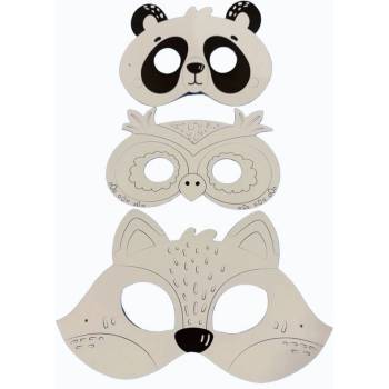 Raya Toys Комплект за оцветяване Raya Toys Маски с животни, 3 бр