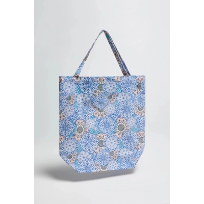 Marisse Light Blue Cotton Bag biela svetlomodrá ružová
