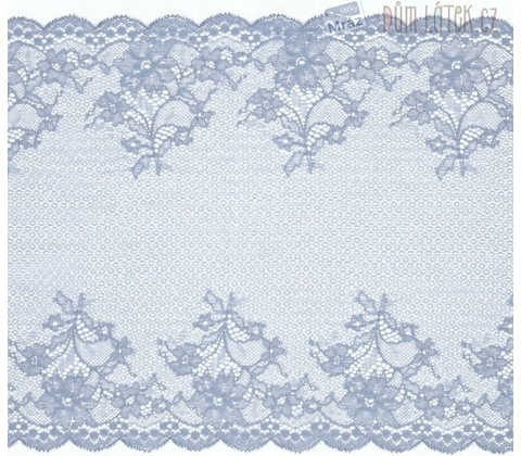 Elastická čipka sivá, 230 mm