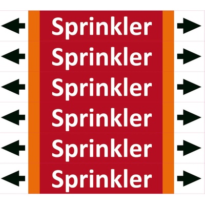 Nadrzenapalivo.cz Značení potrubí ISO 20560, sprinkler, 250 × 52 mm PZAL 008585
