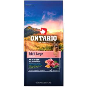 ONTARIO Adult Large Beef & Brown Rice 12 кг