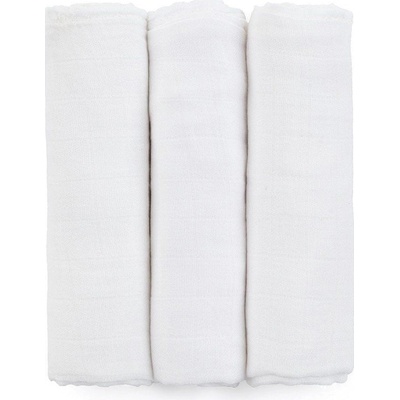 PETITE&MARS Súprava bambusová mušelínová Moussy Total White 68 x 68 cm 3 ks