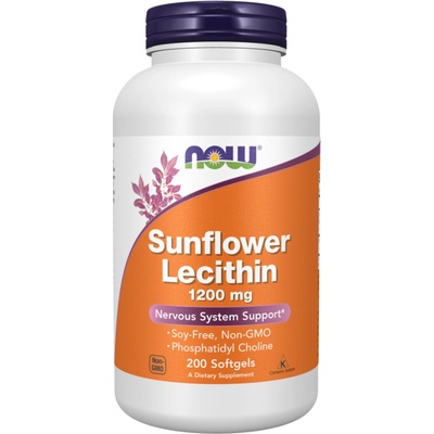 Now Foods Slunečnicový Lecitin bez GMO 1200 mg 200 kapsúl