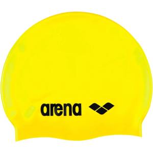 Arena Шапка за плуване Arena Classic Silicone Swim cap - Yellow / Black - размер One Size (581-0005-1311)