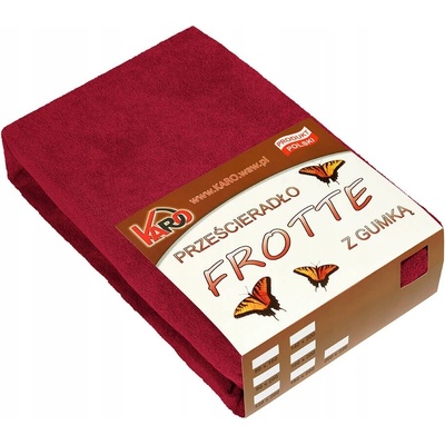 Karo Froté prostěradlo s gumou bordó 90x200