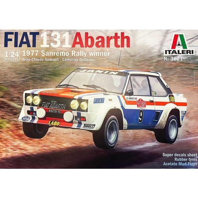 Italeri Fiat 131 Abarth 1977 San Remo Rally Winter Model Kit auto 3621 1:24