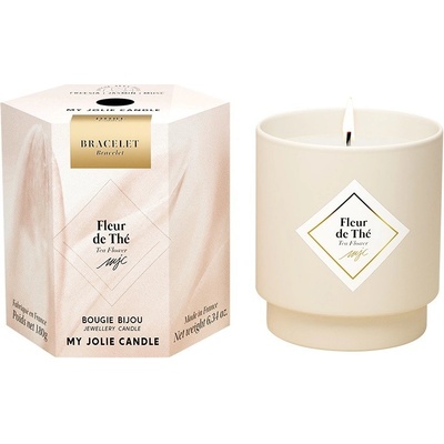My Jolie Candle Vonná svíčka 36h s náramkem Gold Les Surprenantes Čajovníkový květ 320277