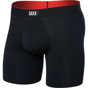 Saxx Мъжко синтетично термобельо Saxx Multi-Sport Mesh Boxer Brief Fly Synthetic base layer - Black (014-2278-0112)