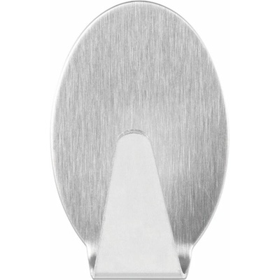 tesa® Permanent háčky ocelové, oválné, nerezová ocel Rozměr: ŠxVxH: 1,7 × 3 × 1,5 cm, Doplňující informace: 4 háčky, velikost XS, oválné, nerez