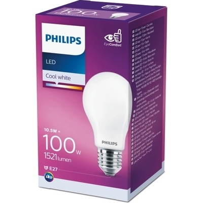 Philips LED žárovka E27 A60 10,5W 100W neutrální bílá 4000K