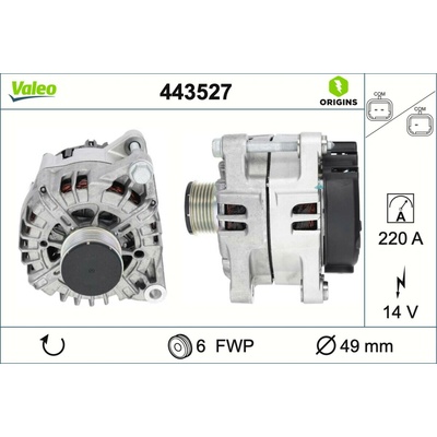 VALEO Alternátor 443527