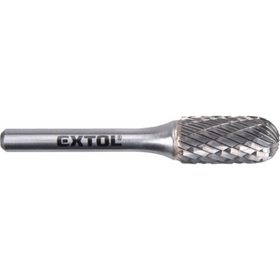 EXTOL INDUSTRIAL fréza karbidová, valcová s guľovým čelom, pr.12x25mm/stopka 6mm,sek stredný (double-cut) 8703725