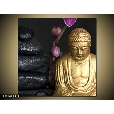 Obraz budha s kameny