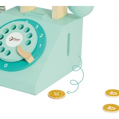 Classic World Дървена играчка - телефон с шайба (cw50551)
