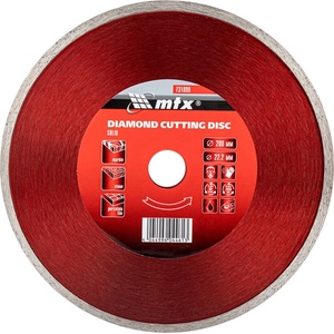 MTX Диамантен диск mtx 731889 за мокро рязане, непрекъснат ръб, 200 х 22, 2 мм