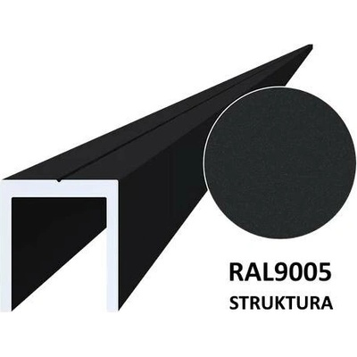i-pohony Hliníkový U profil 20,5x22x6000mm, práškový lak se strukturou - RAL9005
