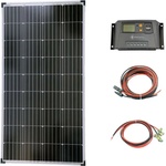 Solartronic Пълен комплект 1x140W соларен модул 10A контролер за соларна система (SET140M)
