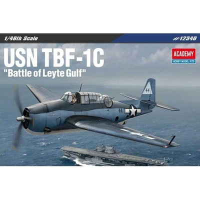 Academy Model Kit letadlo 12340 USN TBF 1C Battle of Leyte Gulf1:48