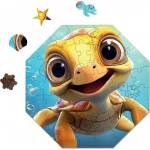 Milliwood Дървен пъзел Milliwood, Hi, I' m little, 46 части - Костенурката Тео (OM-TheoTurtle-5058)