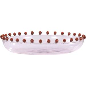 Jotex Червена/розова стъклена купа ø 20 cm Viola - Jotex (2171975-01-0)