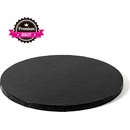 Decora Podnos pevný čierny kruh 35 cm