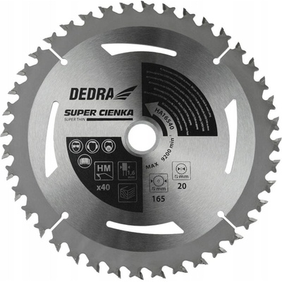 Dedra Kotúčová píla SUPER THIN na drevo 40 zubov 210x30x1,3x1,8mm HA21040