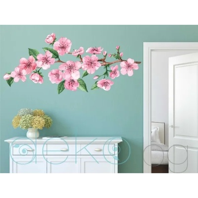 Вишнев цвят - стикер с ефект на акварелна рисунка (3192)