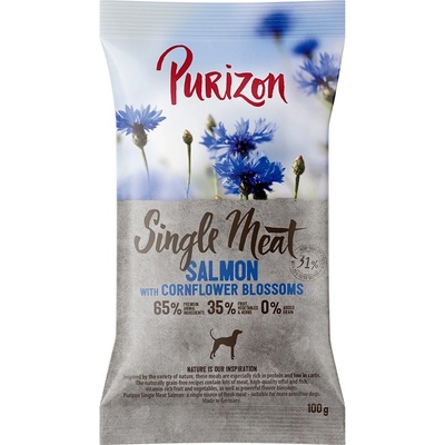 Purizon Single Meat Adult losos a špenát s květy chrpy 100 g