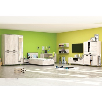 Голд - Аполо Модулно детско обзавеждане Евелин 1 дъб бланко / антрацит