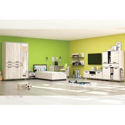 Голд - Аполо Модулно детско обзавеждане Евелин 1 дъб бланко / антрацит