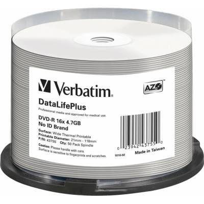 Verbatim DVD-R DL 4,7GB 16x, printable, spindle, 50ks (43755)