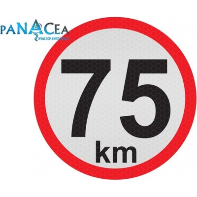Samolepka reflexná - Obmedzená rýchlosť 75 (C5)