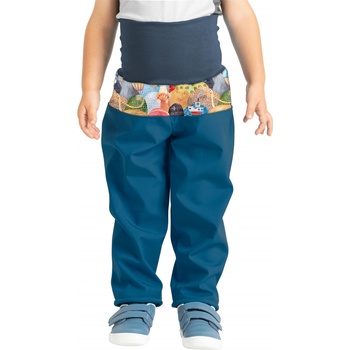 Unuo Batolecí softshellové kalhoty s fleecem Basic Kobaltová Veselé kopečky