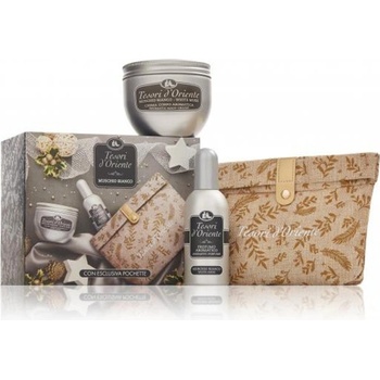 Tesori d´Oriente Muschio Bianco telový krém 300 ml + parfum 100 ml darčeková sada