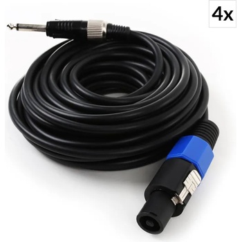 Electronic-Star Свързващ кабел 10m PA контакт към 6.35mm моно жак контакт 4-части (PL-4X10720) (PL-4X10720)