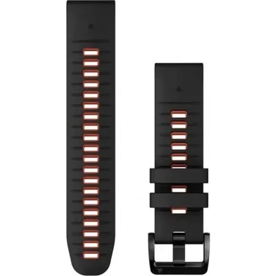 Garmin QuickFit® 22 Black/Flame Red силиконова каишка (Fenix 7 Pro) 010-13280-06 (010-13280-06)