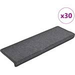 vidaXL Изтривалки за стълби, 30 бр. , 65x21x4 см, тъмносиви, с правоъгълен кант (3365766)