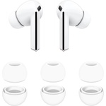 Techsuit Резервни тапи за Samsung Galaxy Buds 3 Pro - Techsuit AirVibe (ET3) - Премиум силикон (S, M, L), 3 чифта - Бял (KF2361085)