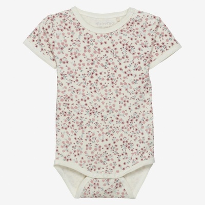 Dětské body s krátkým rukávem z bambusu Rose Tan MINYMO