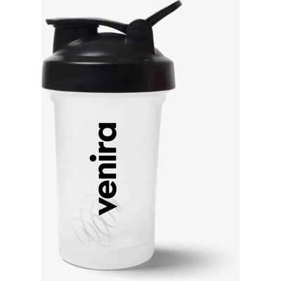 VENIRA shaker PRO s poutkem, černo-bílý, 400 ml