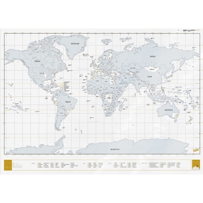 Luckies Stírací mapa světa Clear