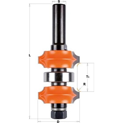 CMT Orange Tools CMT Zaoblovací oboustranná fréza - R2 nebo 3 I11,1-31,75 S=12 HW