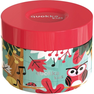 Quokka Kids Whim, Nerezová termonádoba na jedlo Grove Birds, 360ml, 40095