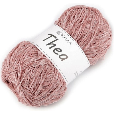 Pletací příze žinylková s lurexem Thea 100 g Varianta: 2 pudrová stříbrná, Balení: 1 ks 58808/150566/271713